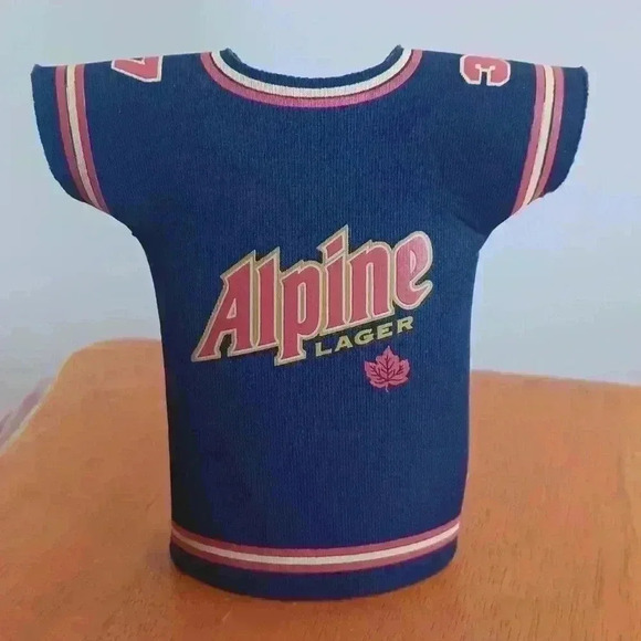 Alpine Lager Beer Hockey Jersey Style  Cozy Koozie Coozie Koosie - Picture 3 of 5